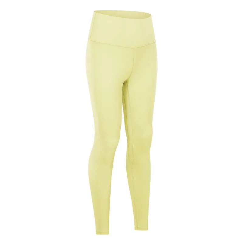 Yoga Pants With Pocket Women Buttery Soft Bare White Workout Gym High Waist Fitness Tights Sport Leggings