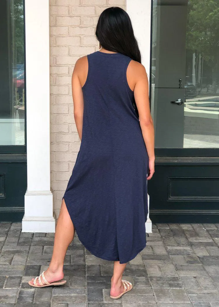 Z Supply Reverie Midi Dress - Black Iris