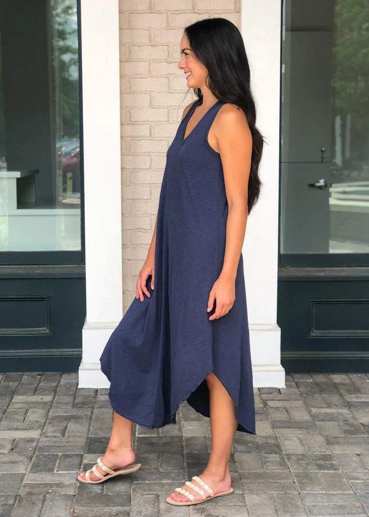 Z Supply Reverie Midi Dress - Black Iris
