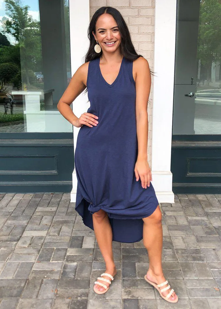 Z Supply Reverie Midi Dress - Black Iris
