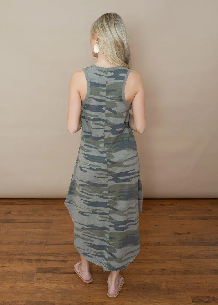 Z Supply Reverie Midi Dress - Camo Green