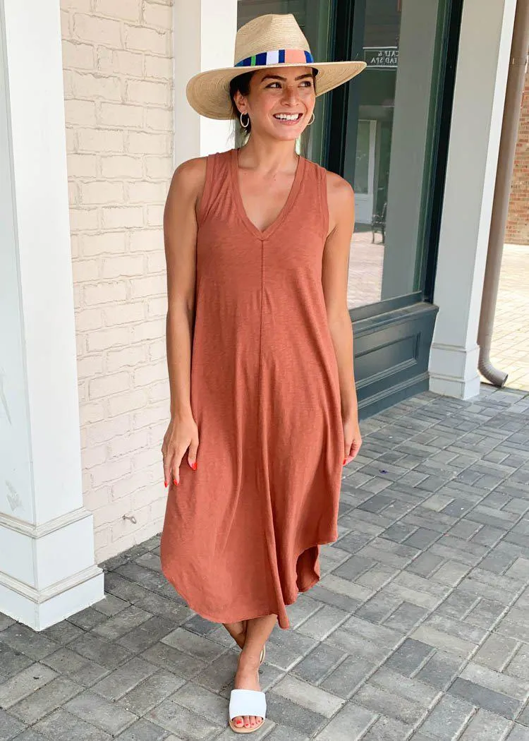Z Supply Reverie Midi Dress - Rust