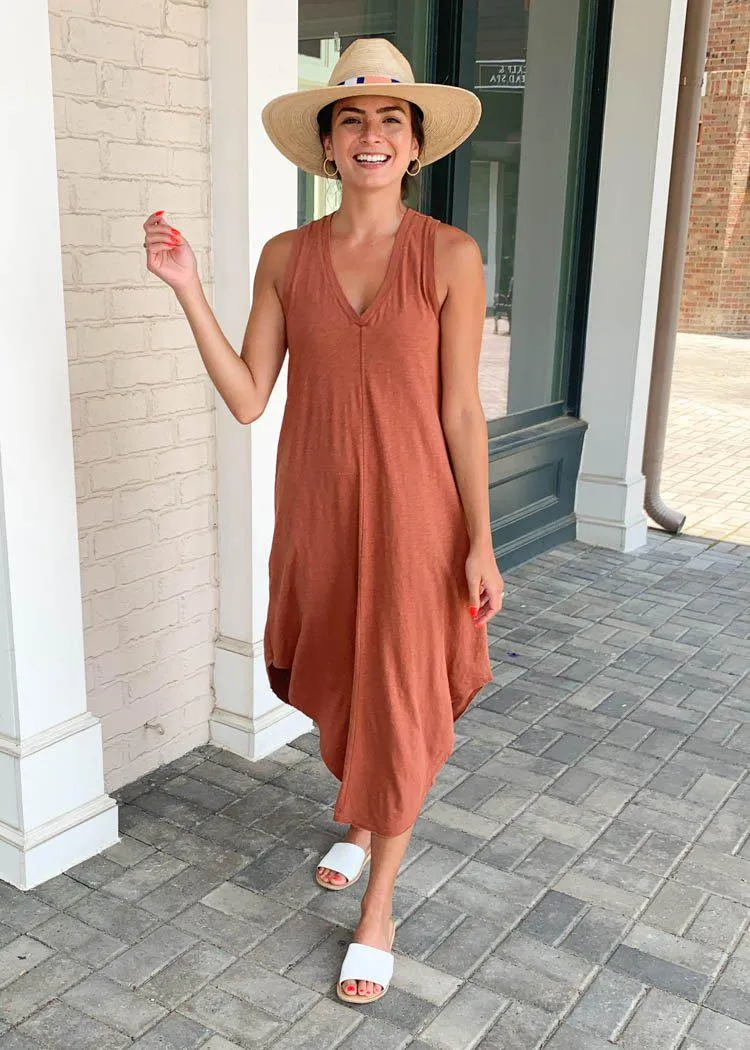 Z Supply Reverie Midi Dress - Rust